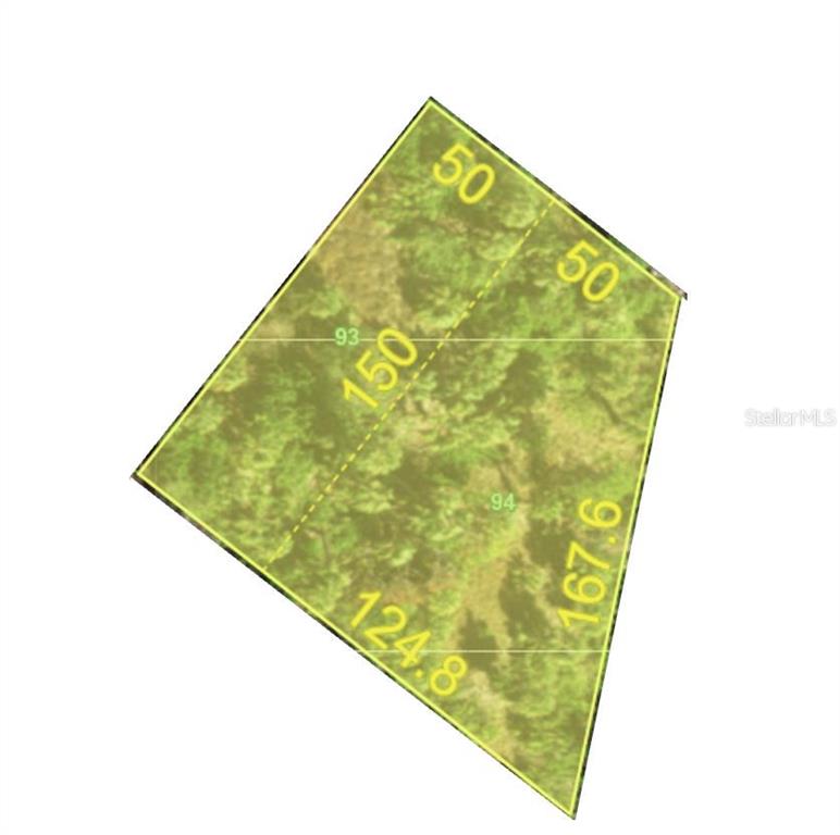 This is a map showing the dimensions and boundary lines of a vacant land parcel — 291 TAMIAMI TRAIL, PORT CHARLOTTE, FL