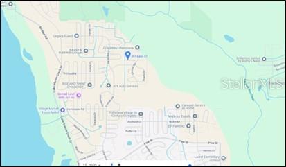 This is a map showing the location of a property within a residential neighborhood — 361 BASS COURT, POINCIANA, FL