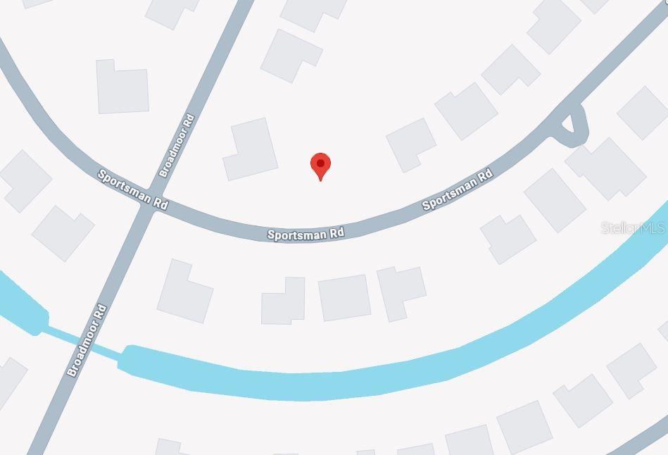 This is a map showing the location of a property on Sportsman Road — 142 SPORTSMAN ROAD, ROTONDA WEST, FL