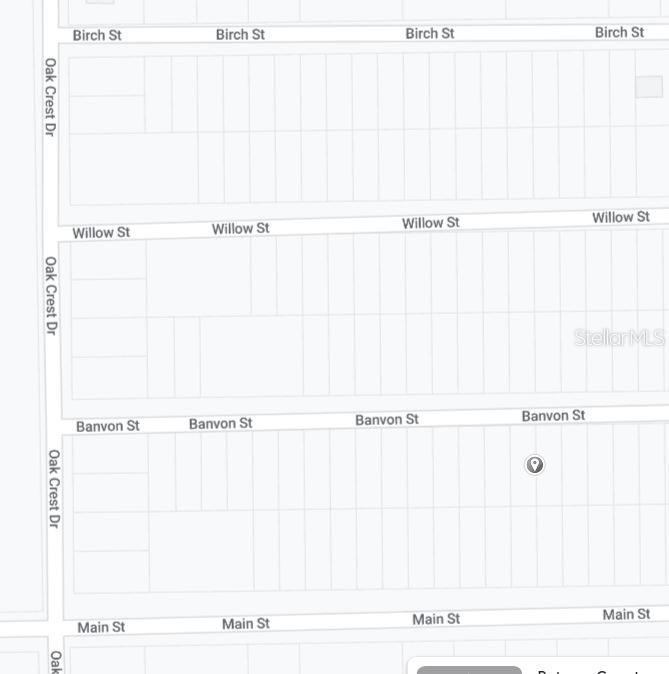 This is a map showing a grid of residential streets and property lots — 131 BANVON STREET, INTERLACHEN, FL