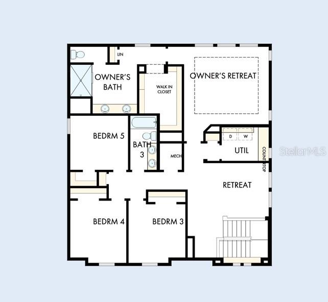 This floor plan shows the first level of a home with a garage, kitchen, and lanai — 6824 CHLOE COURT, SARASOTA, FL