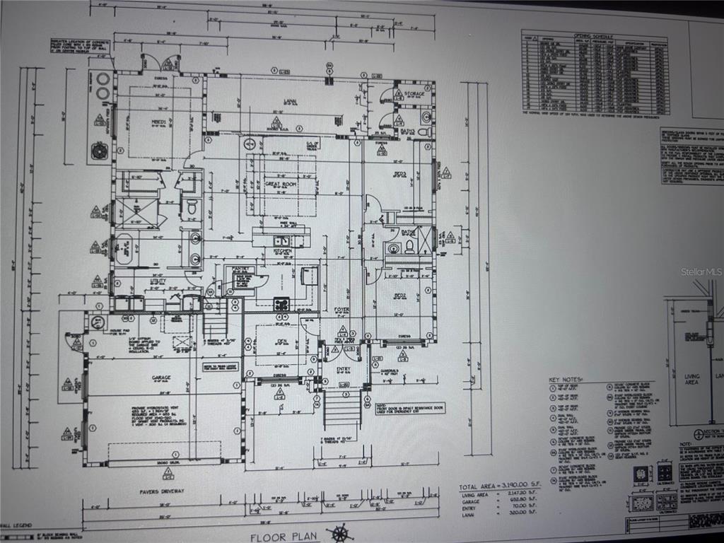 This is a floor plan for a residential home showing the layout of rooms — 16309 CAYMAN LANE, PUNTA GORDA, FL
