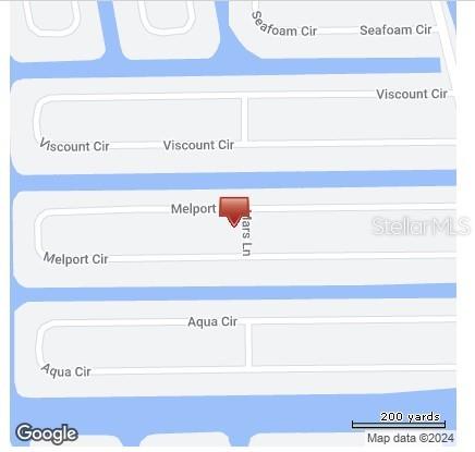 This is a map showing the location of a property on Melport Circle — 15551 MELPORT CIRCLE, PORT CHARLOTTE, FL