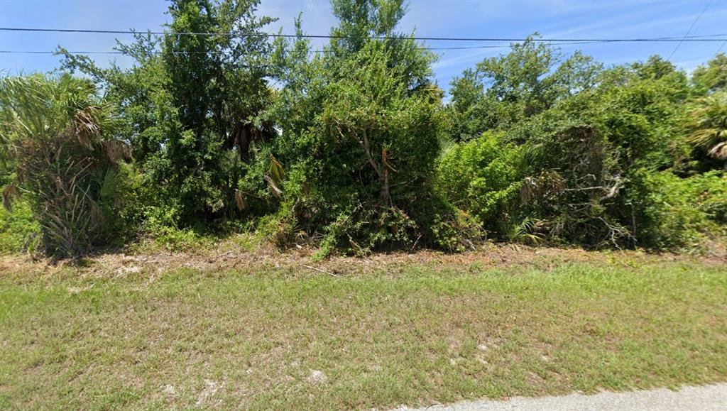A dense, overgrown lot with trees and shrubs sits behind a patch of grass — 13331 BOUVARDIA LANE, PORT CHARLOTTE, FL