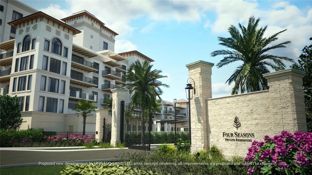 This is an artist rendering of the exterior entrance to the Four Seasons Private Residences — 10160 AUTUMN MIST LANE UNIT 601, GOLDEN OAK, FL