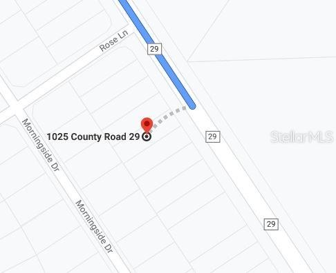 This is a map showing the location of a property near County Road 29 — 1025 COUNTY ROAD 29, LAKE PLACID, FL