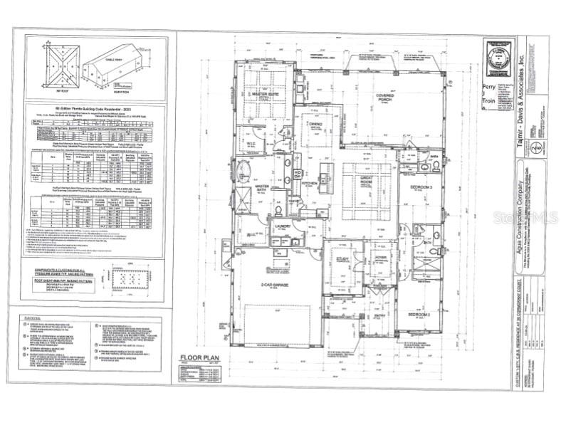 This image is a floor plan for a residential home with a two-car garage — 36 CORMORANT COURT, PALM COAST, FL