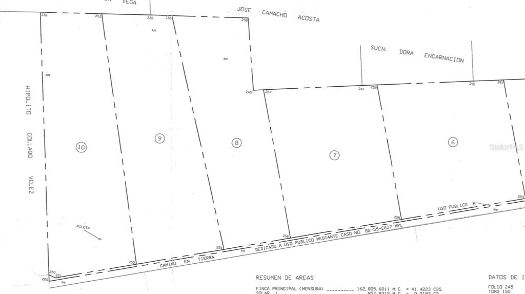 This image is a land survey map showing property boundaries and lot numbers — BOQUERON WARD SR 103 KM 11.9 NEAR BETANCES COMMUNITY UNIT 8, CABO ROJO, PR