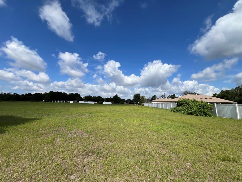 A large, grassy vacant lot under a blue sky with scattered white clouds — 13419 COCOPAH LANE, DOVER, FL