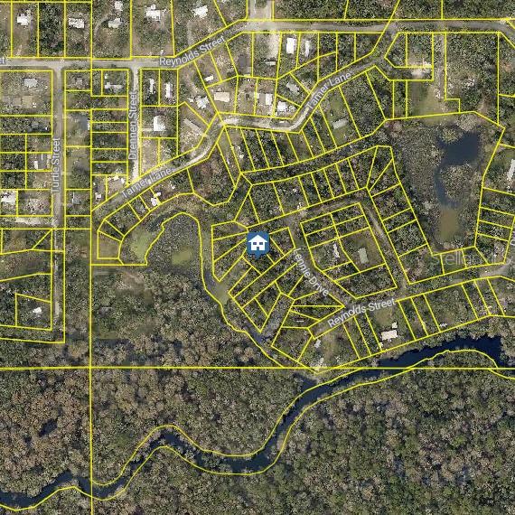 This is an aerial map showing property lot lines and street names — LOT 28 BARTH ROAD, DADE CITY, FL