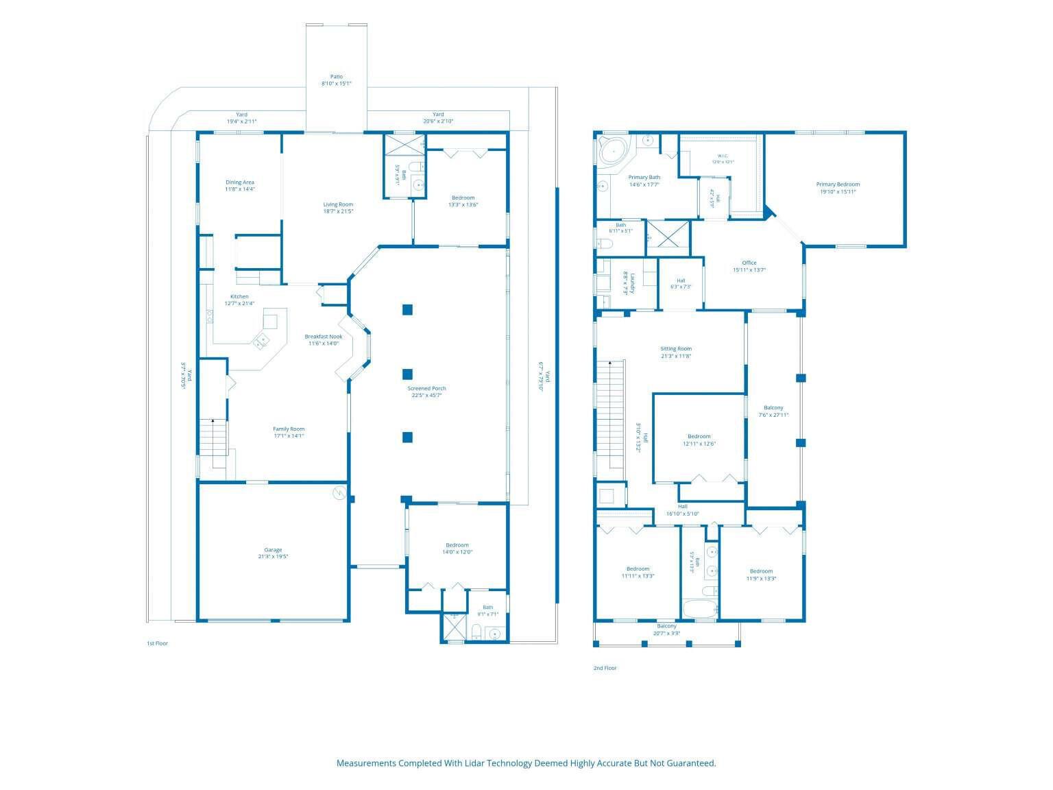 This is a two-story floor plan showing the layout of a house with multiple rooms — 9190 Nugent Trail, West Palm Beach FL 33411, WEST PALM BEACH, FL