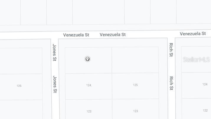 This is a map showing property lot lines and street names in a residential neighborhood — 00 JONES STREET, INTERLACHEN, FL