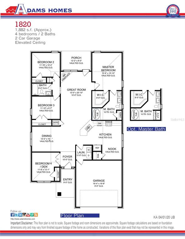 A kitchen with white cabinets, stainless steel appliances, and granite countertops over light wood flooring — 16840 NW 178TH TERRACE, ALACHUA, FL