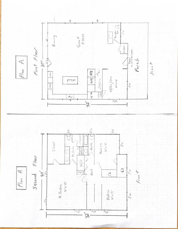 This floor plan shows the first and second levels of a residential home layout — 109 AVENUE D, FORT PIERCE, FL