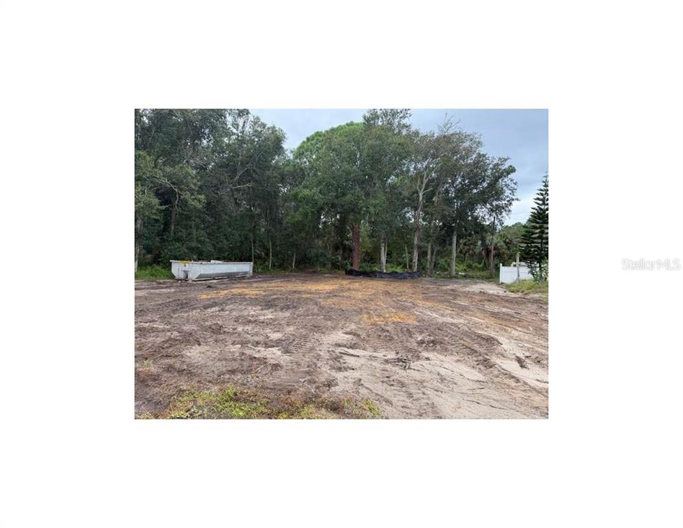 A cleared, dirt-covered residential lot is bordered by a dense line of trees — 2794 S RIDGEWOOD AVENUE S, EDGEWATER, FL