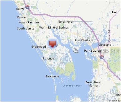 This is a map showing the location of a property near Englewood, Florida — 9424 WILLMINGTON BOULEVARD, ENGLEWOOD, FL