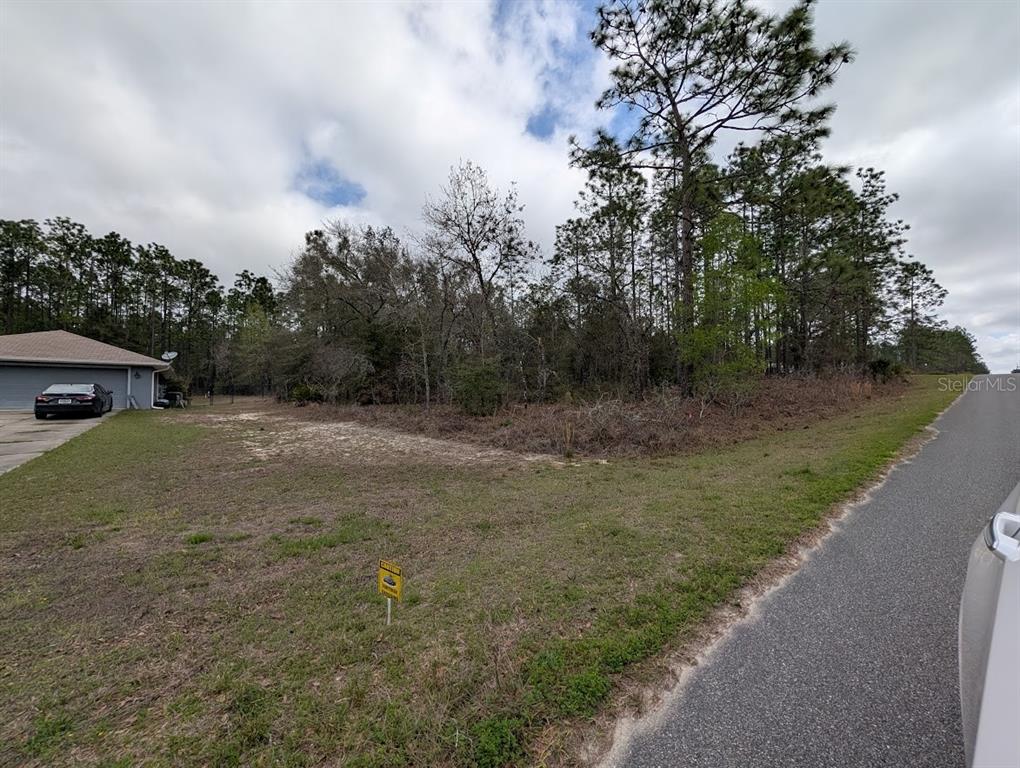 A vacant, grassy lot sits next to a house and a paved road — SW 62ND PLACE, OCALA, FL
