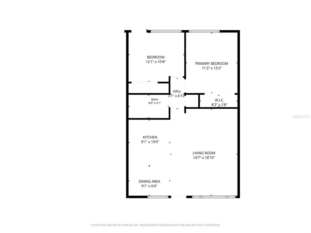 This is a floor plan showing a two-bedroom apartment with a kitchen, living area, and bath — 121 46TH AVENUE UNIT 2G, ST PETE BEACH, FL