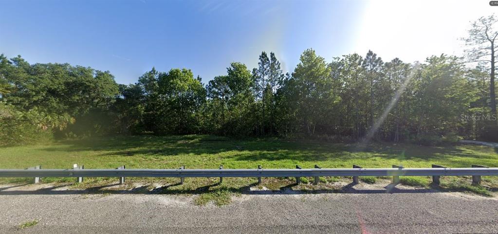 A grassy, undeveloped lot is bordered by a metal guardrail and a line of trees — 27 DILL ROAD, ORLANDO, FL
