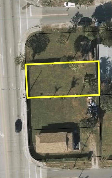 This is an aerial map view of a rectangular plot of land — 6973 NW 17th Ave, Miami FL 33147, MIAMI, FL