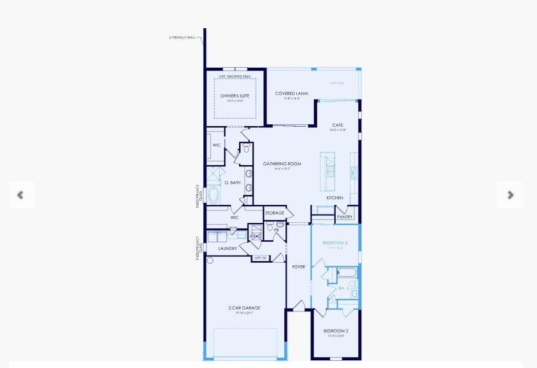 This is a floor plan for a single-story home featuring three bedrooms and a garage — 4375 Sipora Court # 77, Lake Worth FL 33467, LAKE WORTH, FL