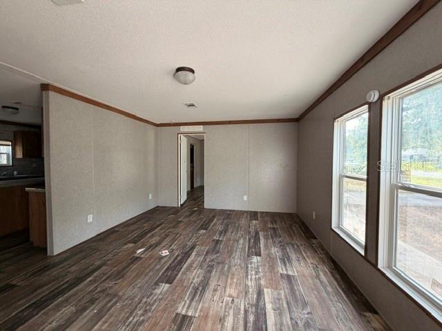 An empty room with wood-look flooring, light-colored walls, and two windows on the right — 1848 SE 178TH STREET, SUMMERFIELD, FL