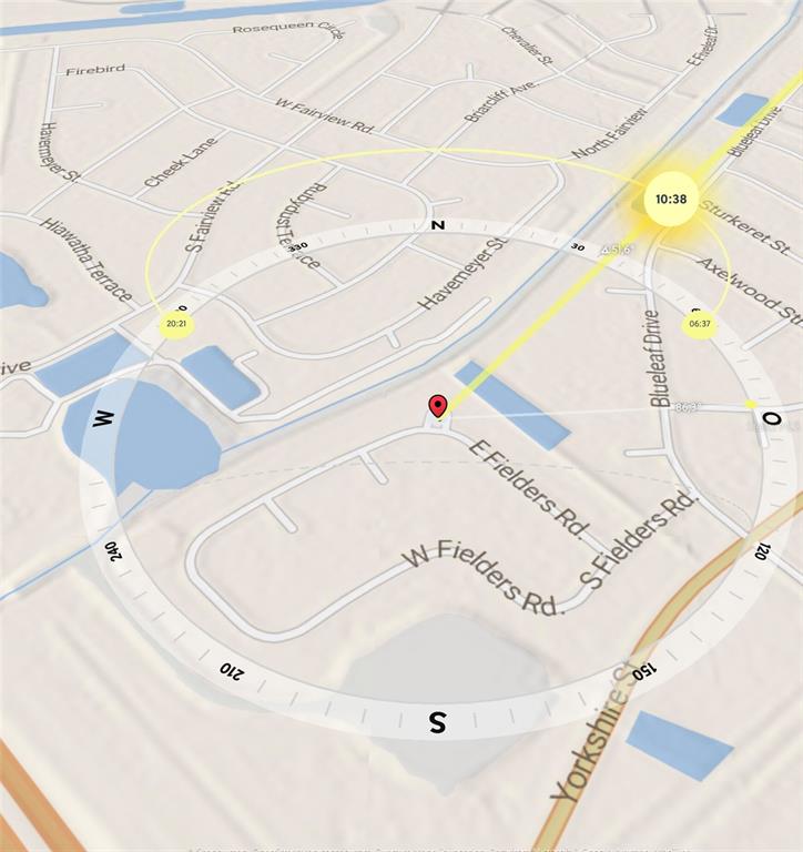 This is a map showing street names and a location pin in a residential area — FIELDERS ROAD, NORTH PORT, FL