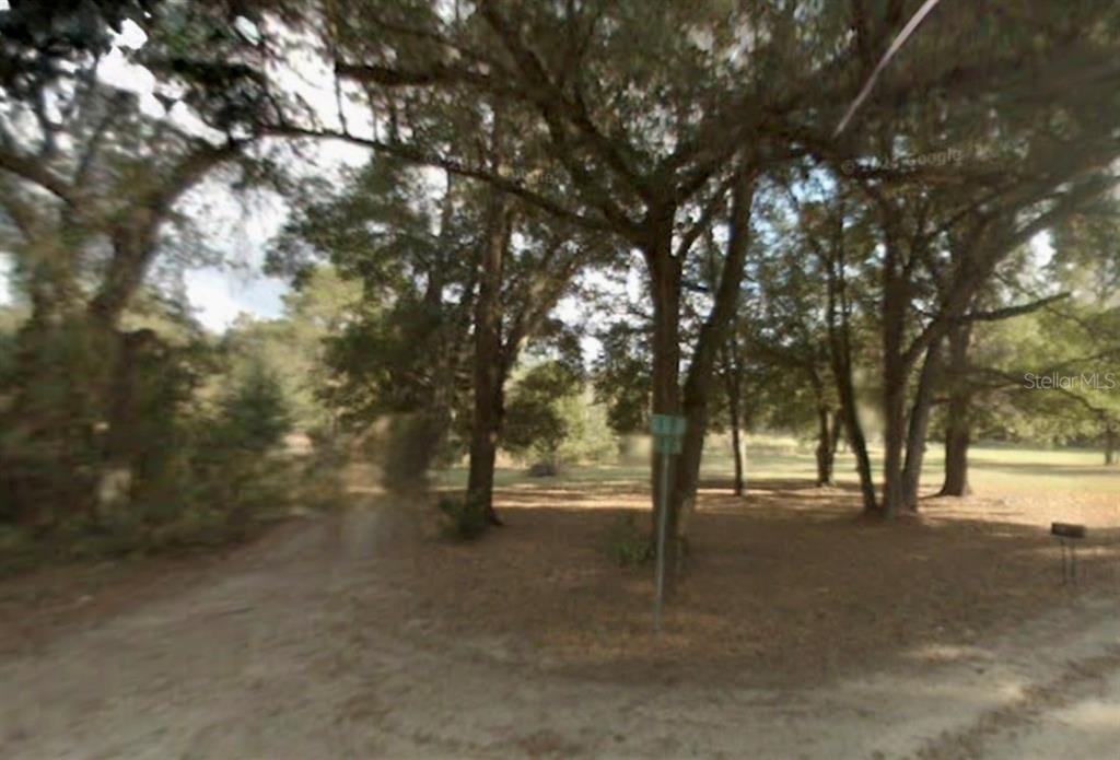 A dirt driveway leads into a wooded area with mature trees and a small sign — LOT 2 SE 141ST LANE, SUMMERFIELD, FL