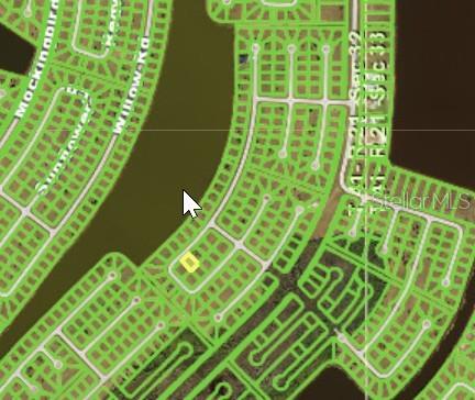This is a map showing a highlighted residential lot within a suburban neighborhood — 28 CARNATION DRIVE, PLACIDA, FL