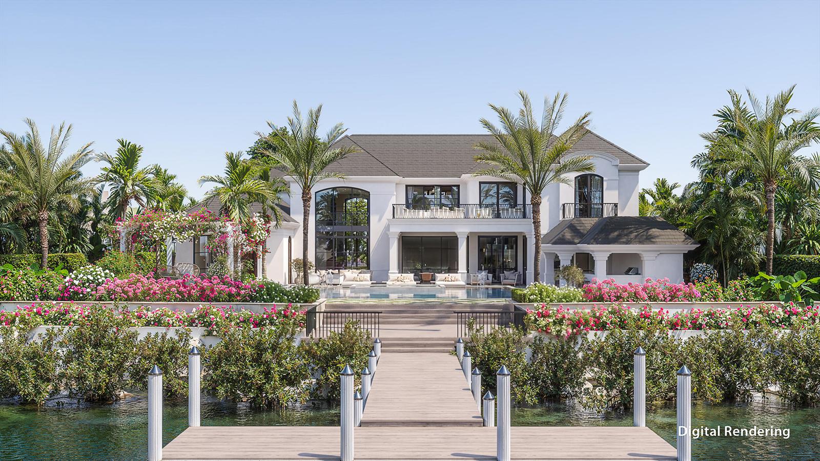 Rear Elevation Rendering — 369 Eagle Drive, Jupiter FL 33477, JUPITER, FL