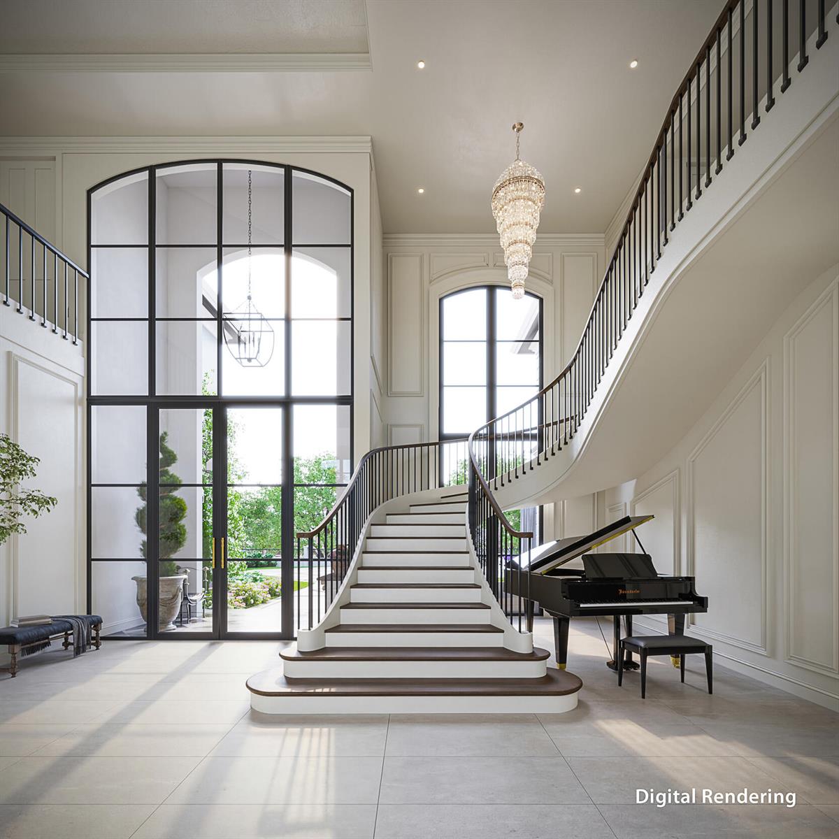 Entry/Stairs Rendering — 369 Eagle Drive, Jupiter FL 33477, JUPITER, FL