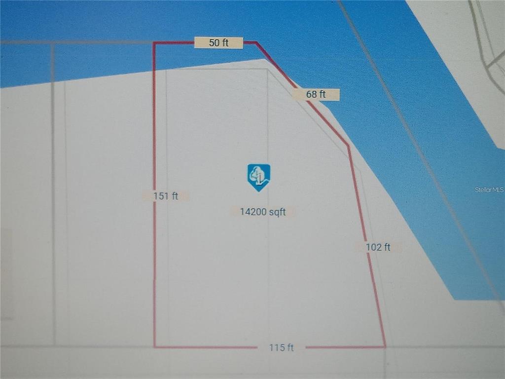 This is a property map showing the dimensions and square footage of a land parcel — 1-2 GREEN KEY, NEW PORT RICHEY, FL