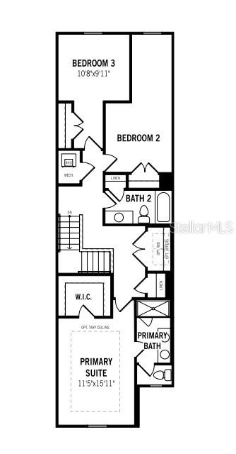 This is a floor plan for the first level of a home with a garage — 8823 GINKO RUN, PARRISH, FL