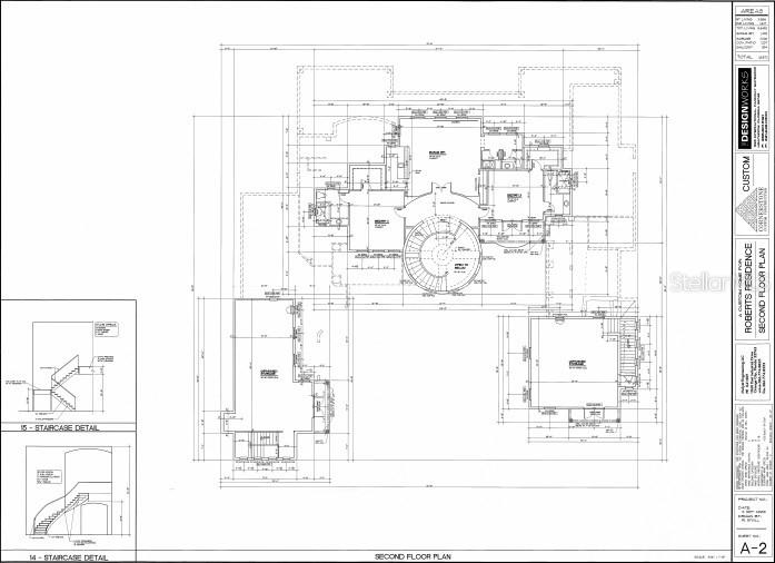 This is a detailed architectural floor plan for the second level of a custom residence — 1657 ENCLAVE COVE, LAKE MARY, FL