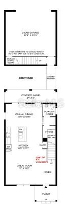 This floor plan shows a home layout with a garage, courtyard, and main living level — 13008 SUNSET GARDEN LANE, WINTER GARDEN, FL