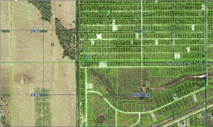 This is a satellite map view showing a residential lot highlighted within a grid of parcels — CALLIANDRA DRIVE, INDIAN LAKE ESTATES, FL