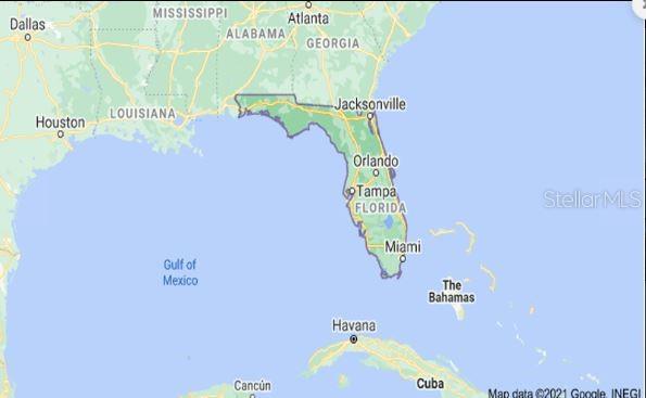 This is a map showing the state of Florida and surrounding regions — 2ND STREET, FOUNTAIN, FL
