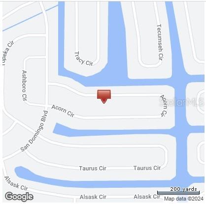 This is a map showing the location of a property on Acorn Circle — 15085 ACORN CIRCLE, PORT CHARLOTTE, FL