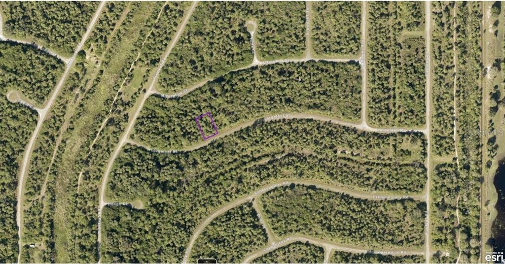 An aerial map view shows a rectangular plot of land highlighted in a residential neighborhood — 1127226126 LARGELEAF STREET, NORTH PORT, FL