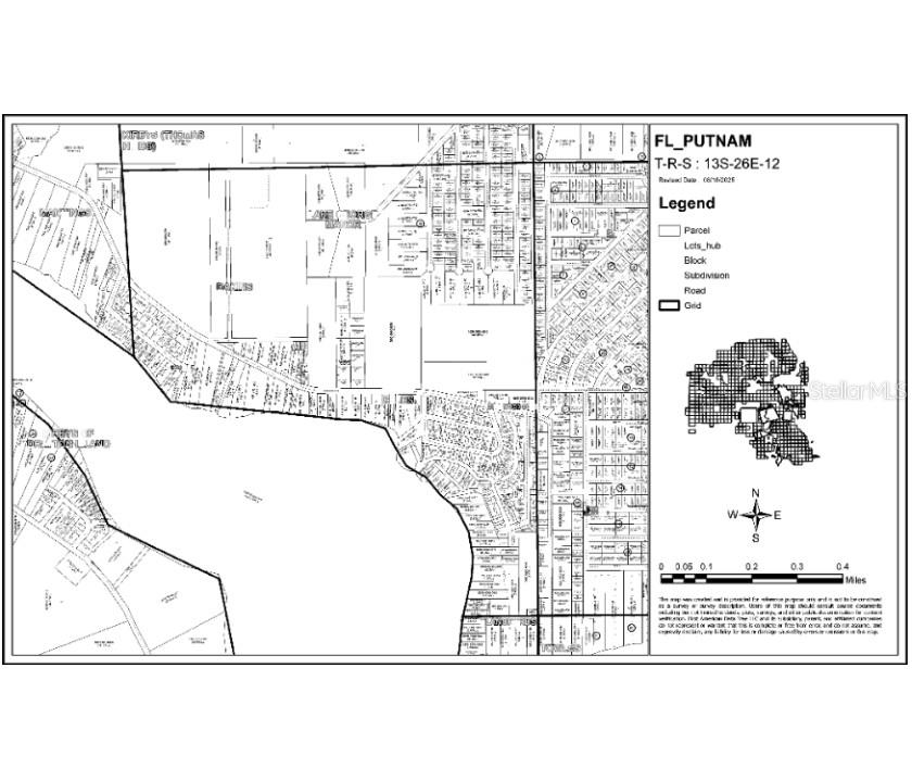 This is a black and white tax map showing property parcels, roads, and subdivisions — 138 MOSSWOOD STREET, GEORGETOWN, FL