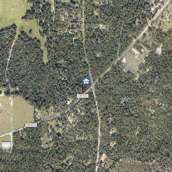 This is an aerial map showing a property lot located at the intersection of two roads — CULBREATH ROAD, BROOKSVILLE, FL