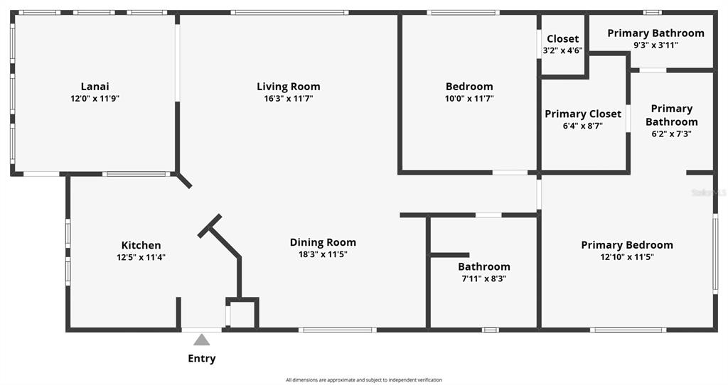 This is a floor plan showing the layout of a home with a lanai and bedrooms — 2100 KINGS HIGHWAY UNIT 840, PORT CHARLOTTE, FL