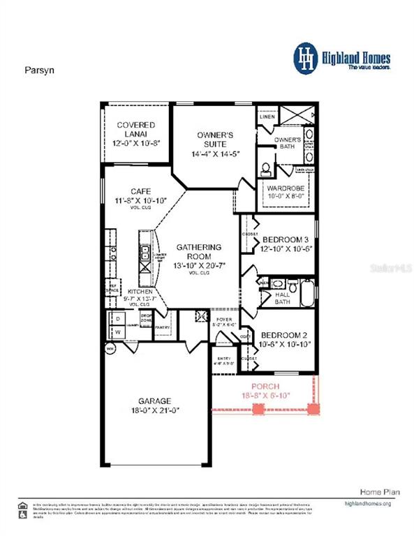 This is a floor plan for a single-story home featuring three bedrooms and a garage — 12923 SE 55TH AVENUE, BELLEVIEW, FL