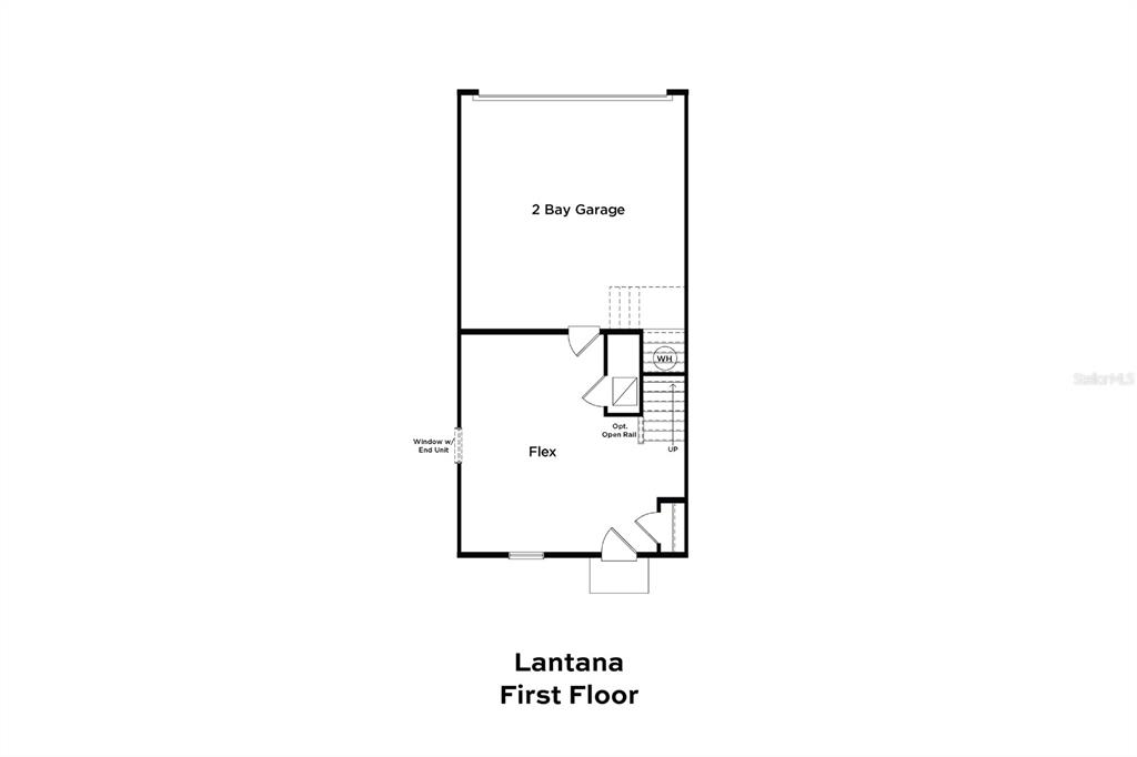 This is a floor plan of the first level of a home featuring a garage — 15135 GROVESIDE ROAD, WINTER GARDEN, FL