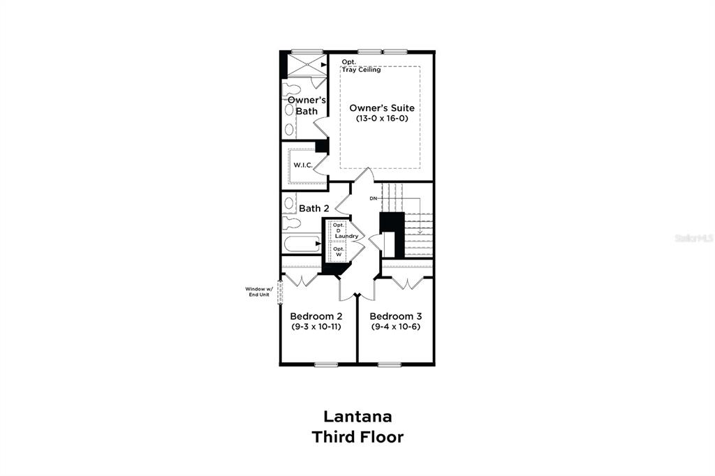 This is a floor plan for the third level of a residential home — 15135 GROVESIDE ROAD, WINTER GARDEN, FL