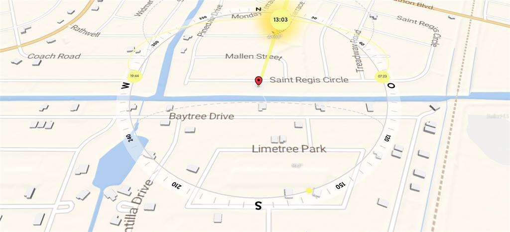 This is a map showing the location of a property near Limetree Park — 7786 ST REGIS CIRCLE, PORT CHARLOTTE, FL
