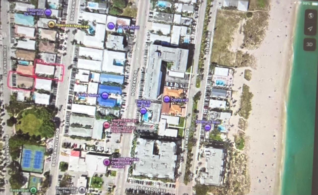 This is an aerial map view of a coastal neighborhood featuring buildings and streets — FORT LAUDERDALE, FL