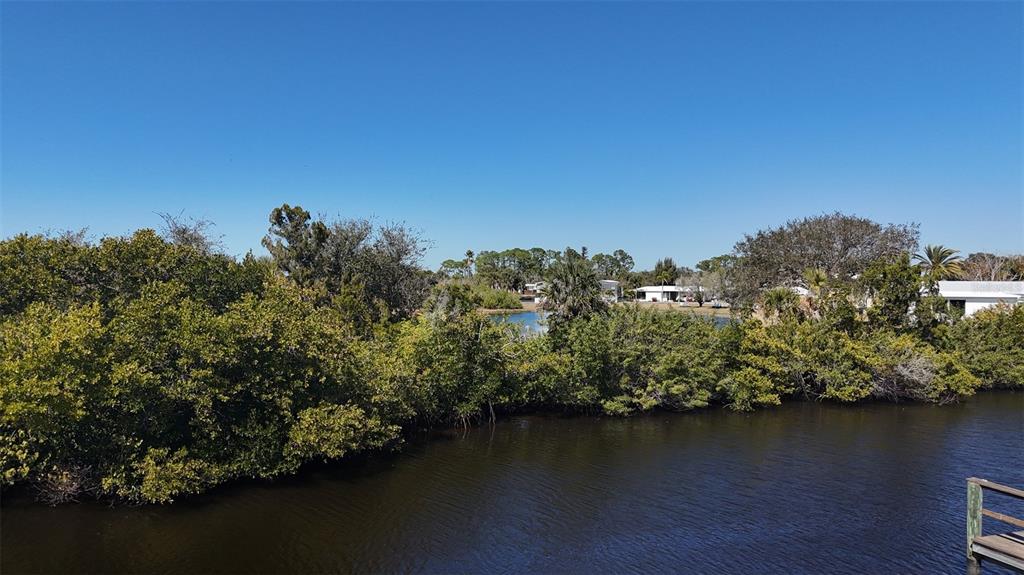 A view of a dark body of water bordered by dense green trees and mangroves — 732 BLACKBURN BOULEVARD, NORTH PORT, FL