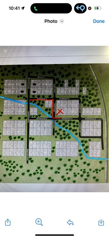 This is a site plan map showing residential lots, streets, and a creek — ARDENWOOD, TAMPA, FL