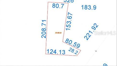 This is a property survey map showing the dimensions and boundaries of a plot of land — 3800 HIGHWAY 99, CENTURY, FL